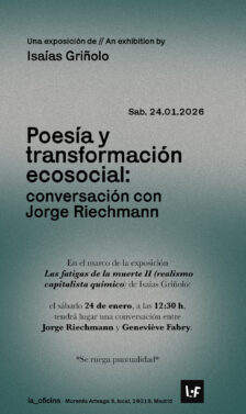 Poesía y transformación ecosocial: conversación con Jorge Riechmann